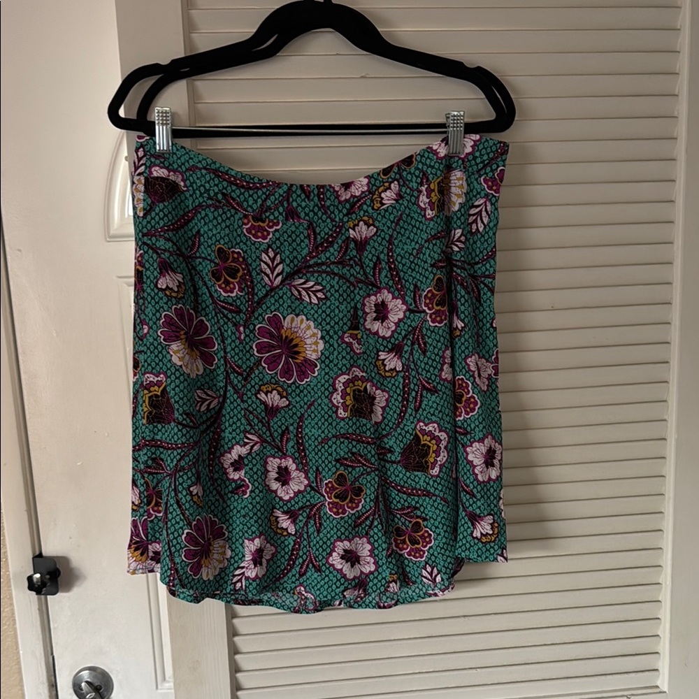 Floral Green Skirt